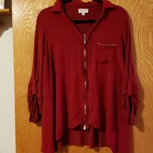 Sporty Burgandy Top